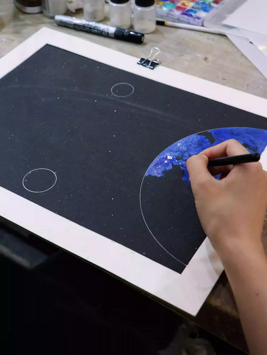 Earth | Solar System | Universe Specimen | DIY | Photo Frame | Decoration Painting | Eight Planets | Solar System | Home Painting | Planet Painting