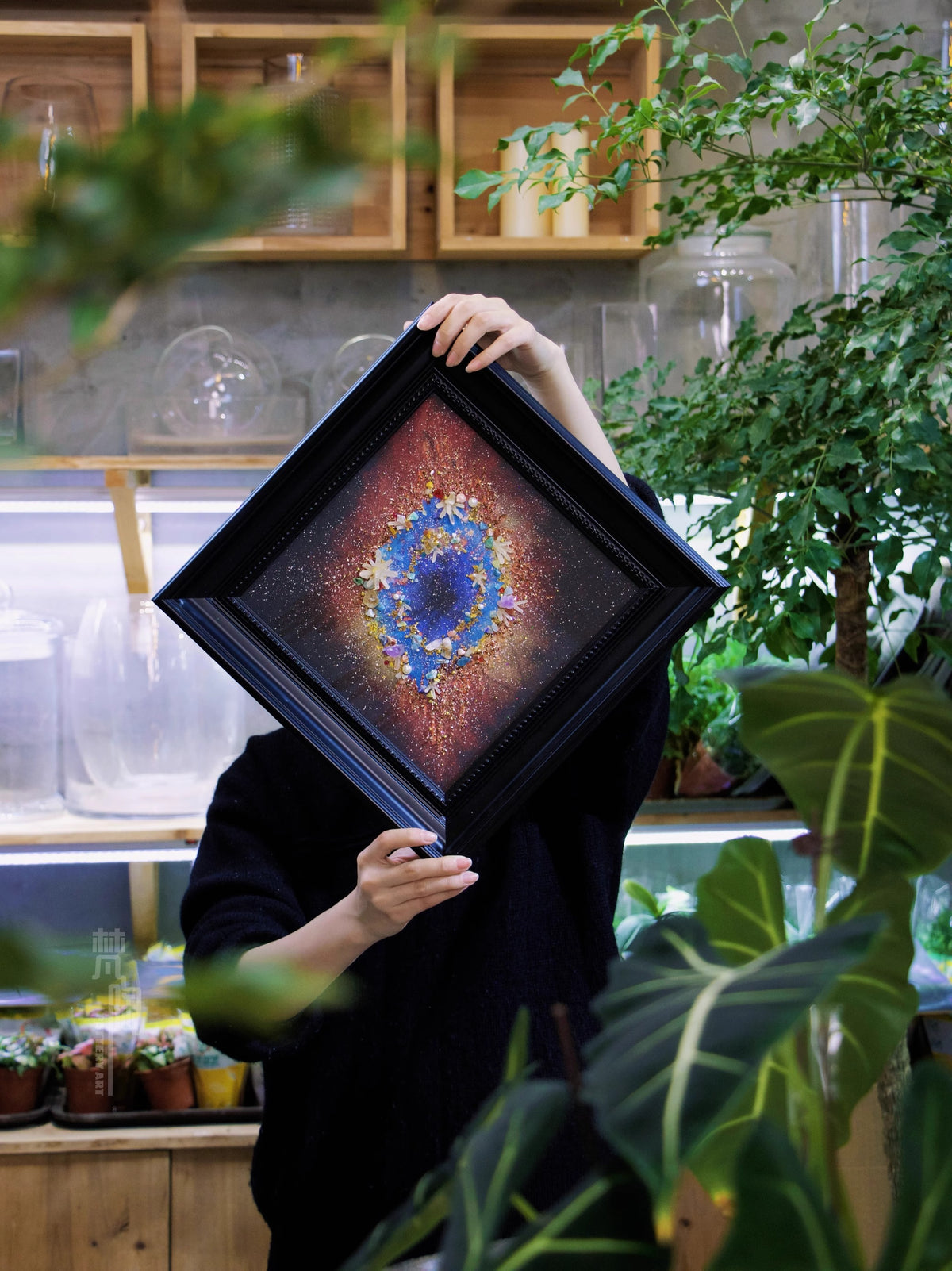 God's Eye | Milky Way | Galaxy | Decorative Painting | Living Room Porch Hanging Painting | Home Furnishings | Gift Recommendation | Stone Crystal | Texture Painting | Creativity