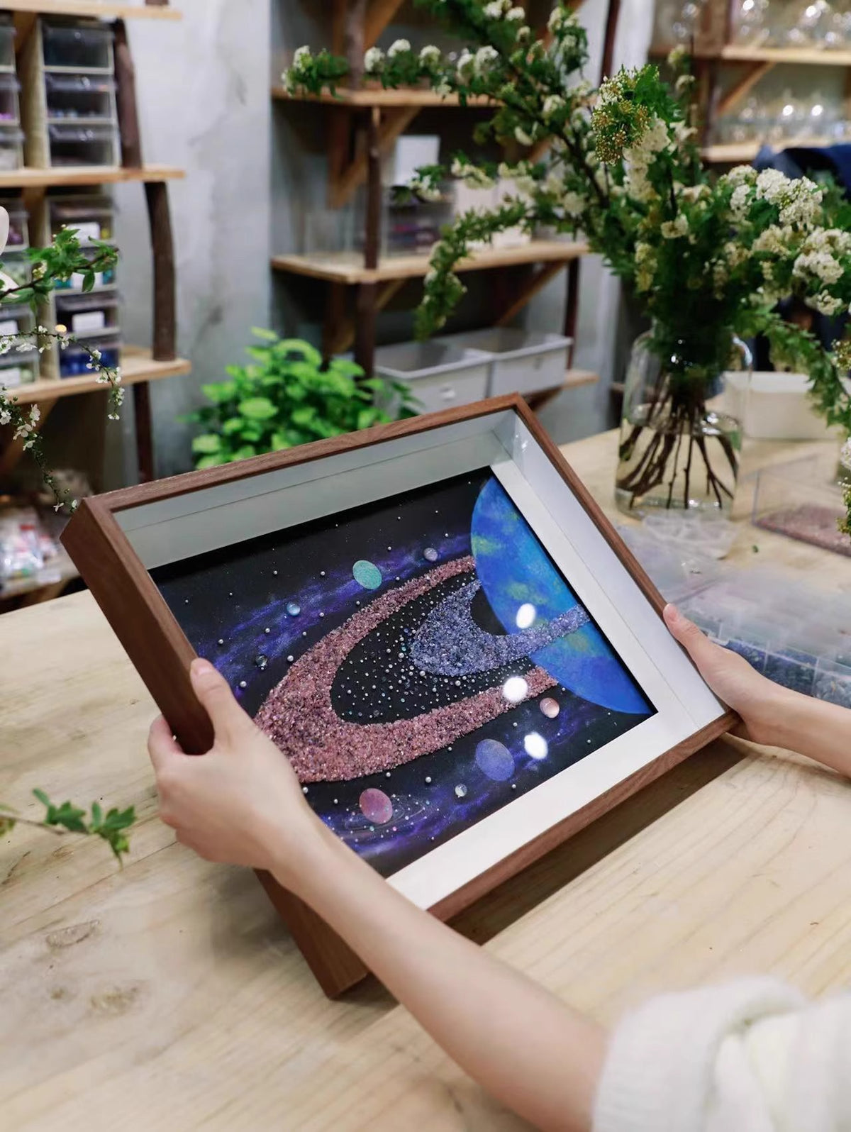 Earth | Solar System | Universe Specimen | DIY | Photo Frame | Decoration Painting | Eight Planets | Solar System | Home Painting | Planet Painting