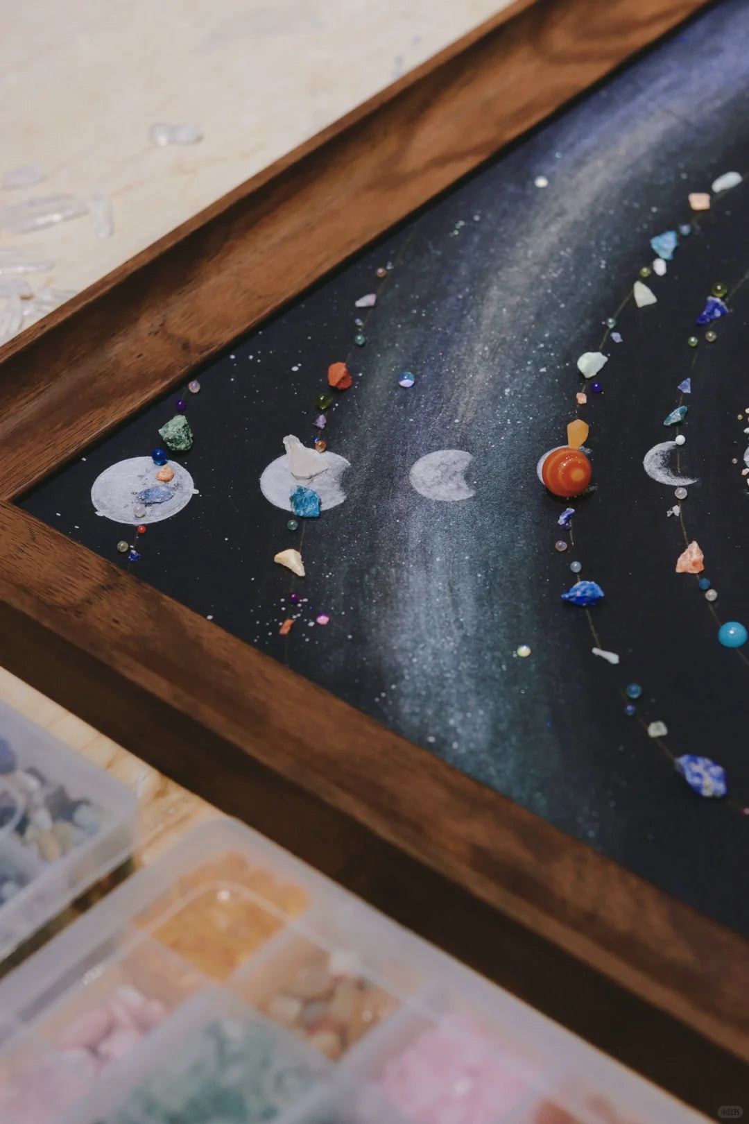Aurora Universe | Galaxy | Natural Minera l Cosmic Specimen | Decorative Painting | Soft Decoration | Hanging Painting | Birthday Christmas Gift | DIY