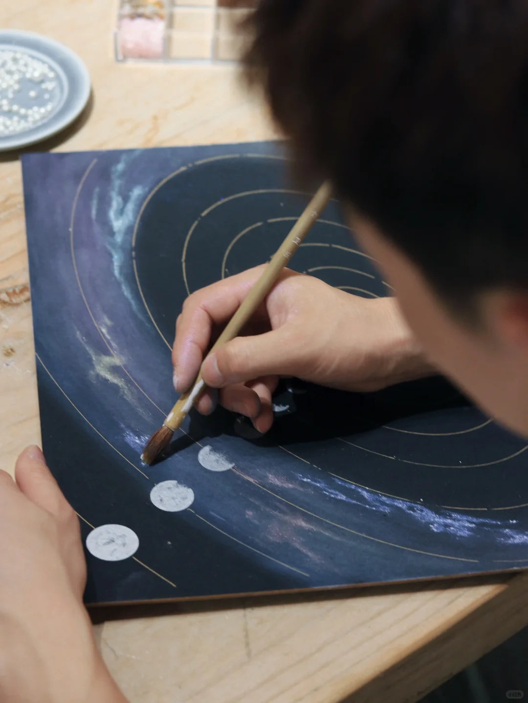 Upgraded Aurora Universe | Universe Space | DIY | Handmade Material Package | Decorative Painting | With Organic Glass Cover Dustproof | Housewarming Gift
