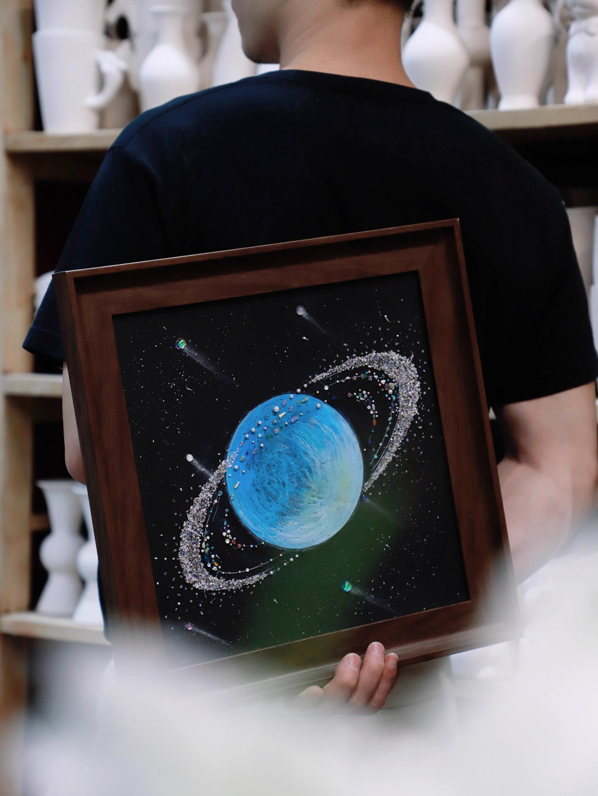 Uranus | Solar System | Universe Starry Sky | Decorative Painting | Gift | Original Niche | Soft Decoration Hanging Painting