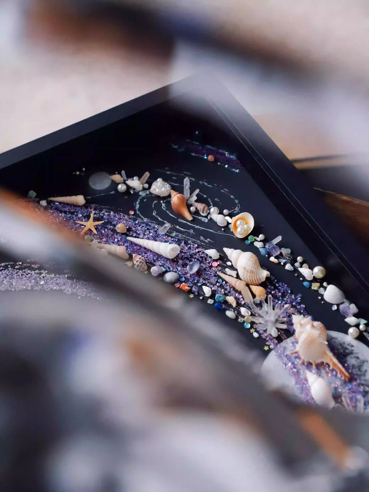 Luminous Purple Colorful Universe| Galaxy | Gift Recommendation | Home Photo Frame  | Hanging Painting | Universe Mineral Painting | Starry Sky | Ornaments