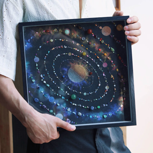 Cold And Warm Aurora Universe | Color-contrast Aurora Universe | Galaxy | Mineral | Planet Painting | Photo Frame Glass Cover | Girlfriend Boyfriend Gift | Recommendation Niche Gift