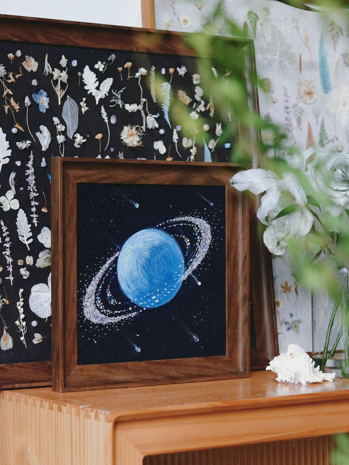 Uranus | Solar System | Universe Starry Sky | Decorative Painting | Gift | Original Niche | Soft Decoration Hanging Painting