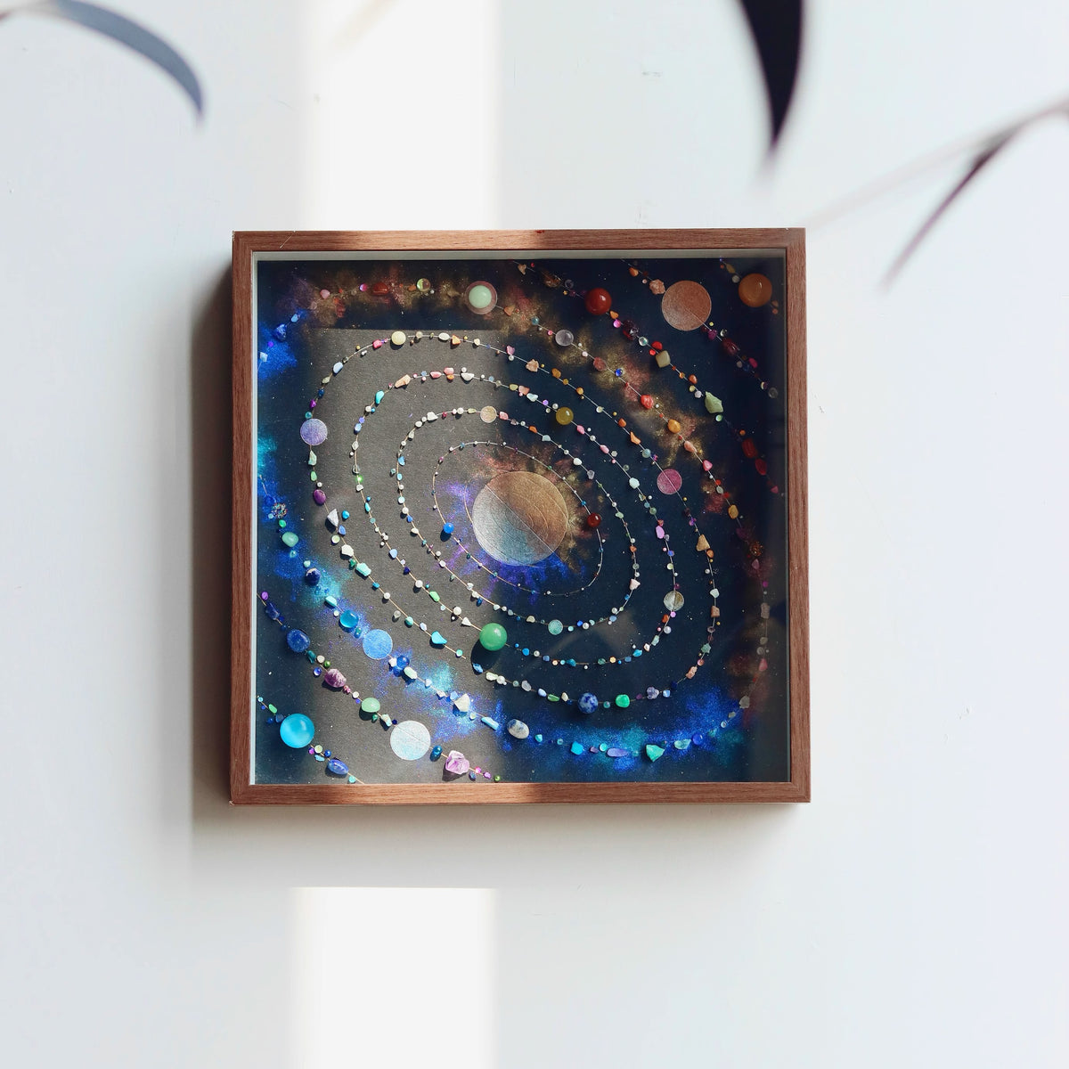 Cold And Warm Aurora Universe | Color-contrast Aurora Universe | Galaxy | Mineral | Planet Painting | Photo Frame Glass Cover | Girlfriend Boyfriend Gift | Recommendation Niche Gift