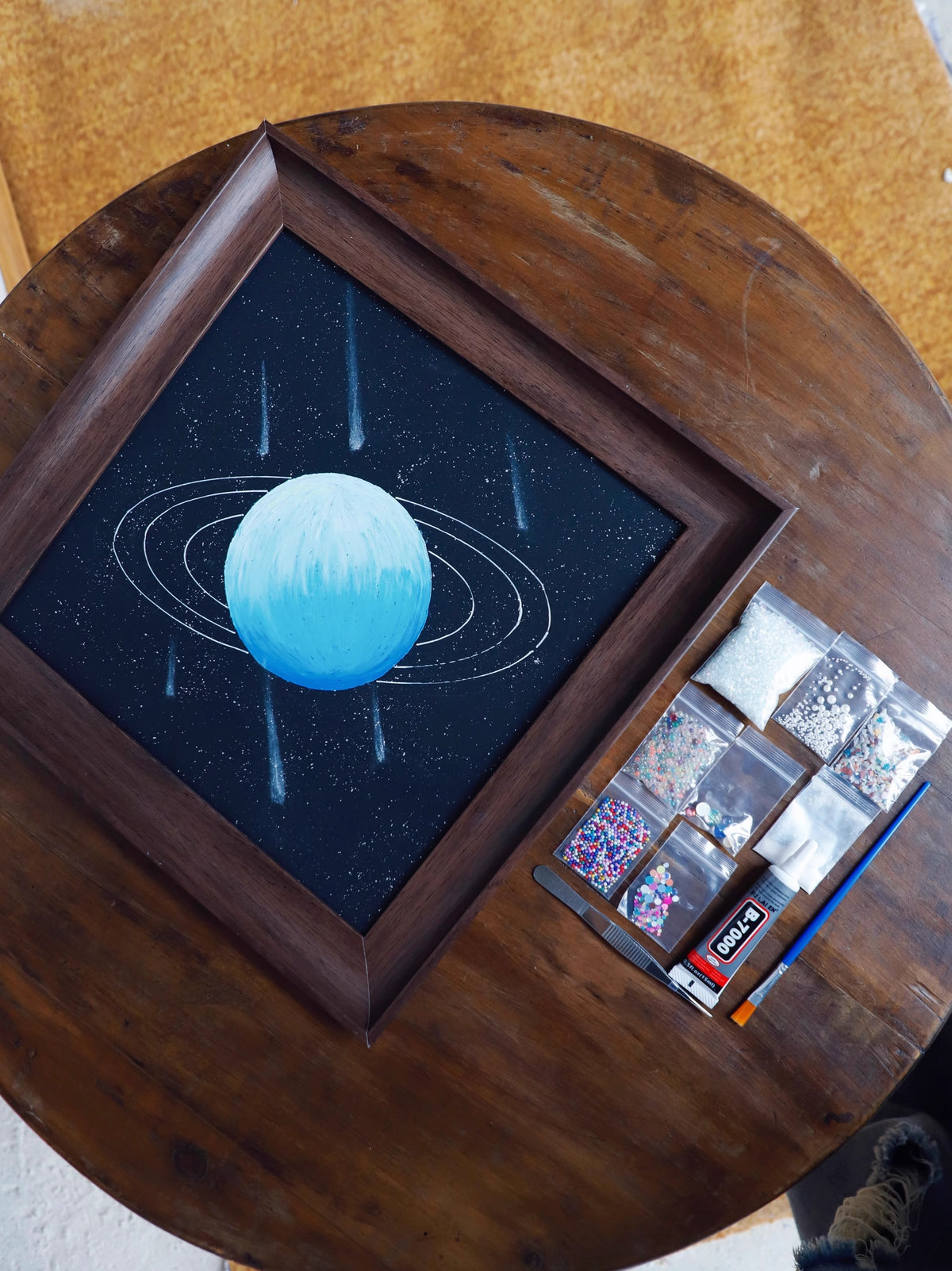 Uranus | Solar System | Universe Starry Sky | Decorative Painting | Gift | Original Niche | Soft Decoration Hanging Painting