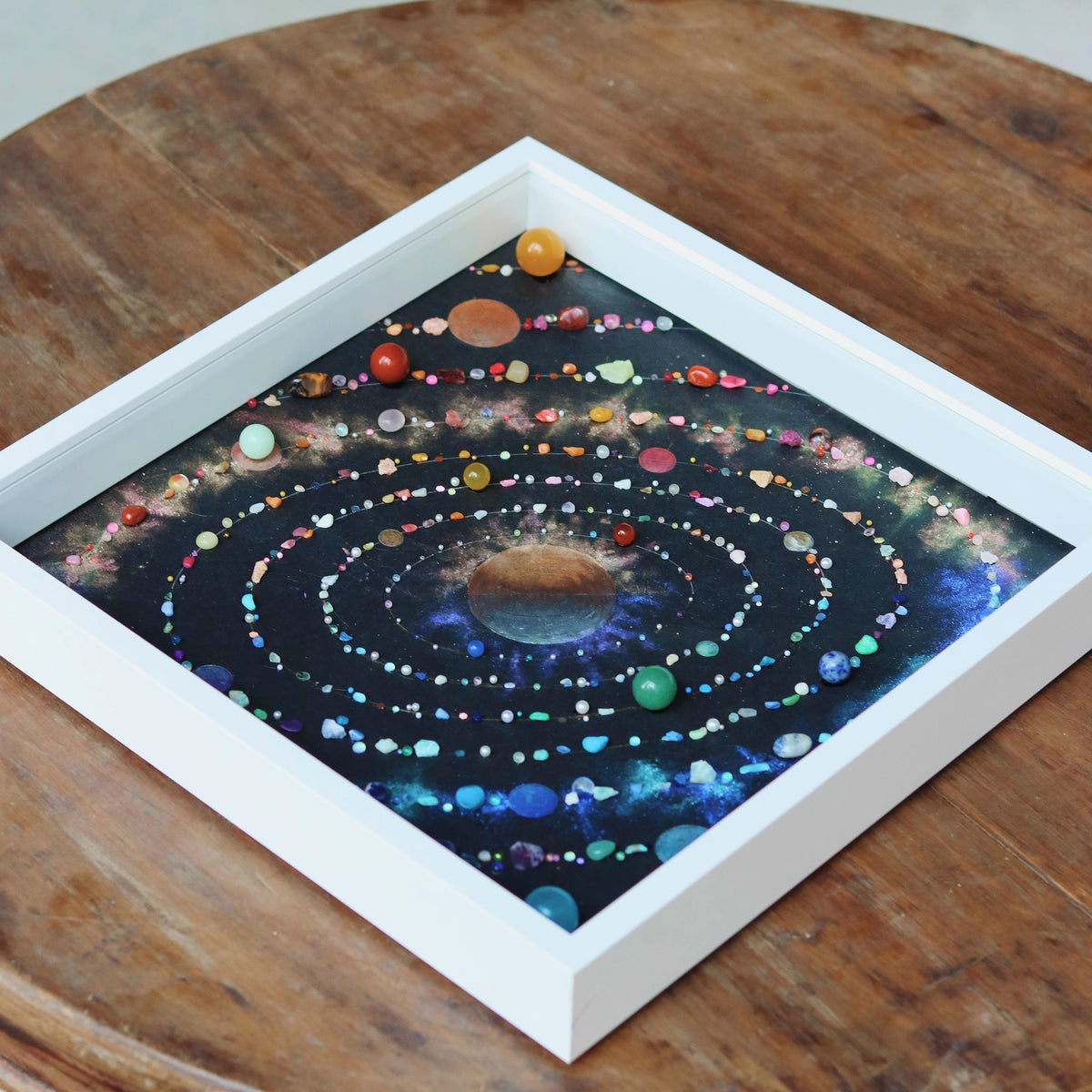 Cold And Warm Aurora Universe | Color-contrast Aurora Universe | Galaxy | Mineral | Planet Painting | Photo Frame Glass Cover | Girlfriend Boyfriend Gift | Recommendation Niche Gift