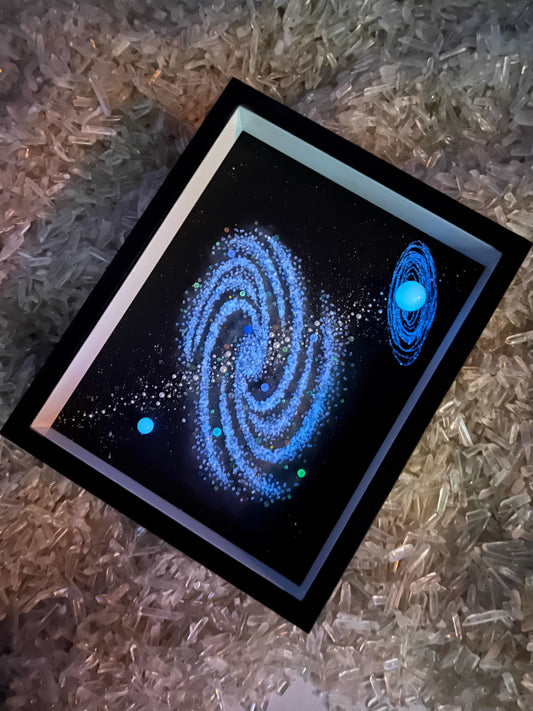 Luminous Swirl | Luminous Vortex Universe | Galaxy | Decorative Painting | Glows At Night | Parent-child | DIY | Tempered Glass Dust Cover