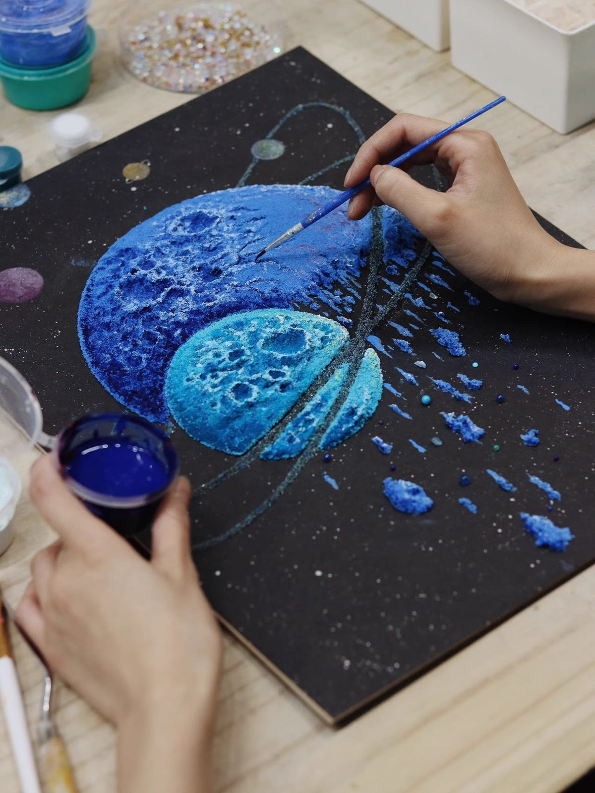 Neptune | Solar System | Universe | Decorative Paintings | Gifts | Hanging Paintings | Home Furnishings | Glass Covers for Dust Prevention
