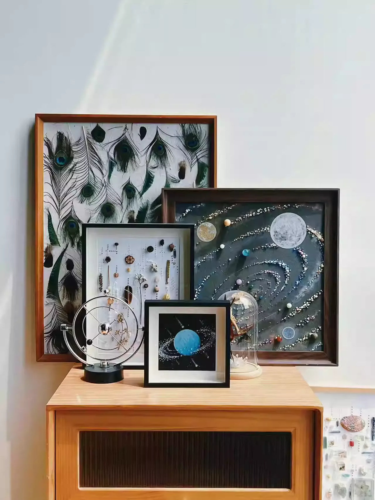 Mini Uranus | Solar System | Universe | Starry Sky Galaxy | Decorative Painting | Gift | Original Niche | Soft Decoration | Hanging Painting | Oil Painting