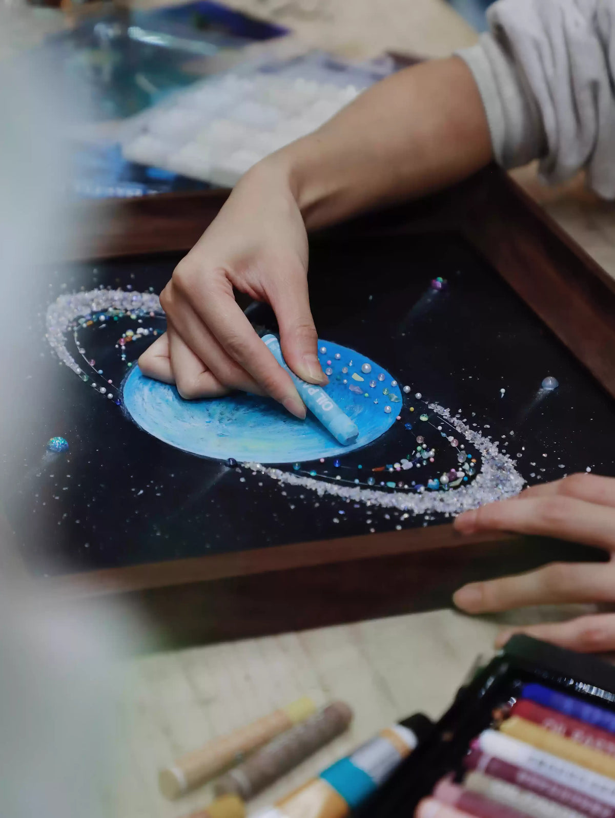 Uranus | Solar System | Universe Starry Sky | Decorative Painting | Gift | Original Niche | Soft Decoration Hanging Painting