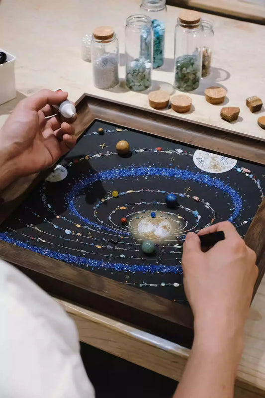 Blue Solar System | DIY Space Specimens | Gifts | Decorative Paintings | Eight Planets In The Solar System | Soft Furnishings | Home Paintings