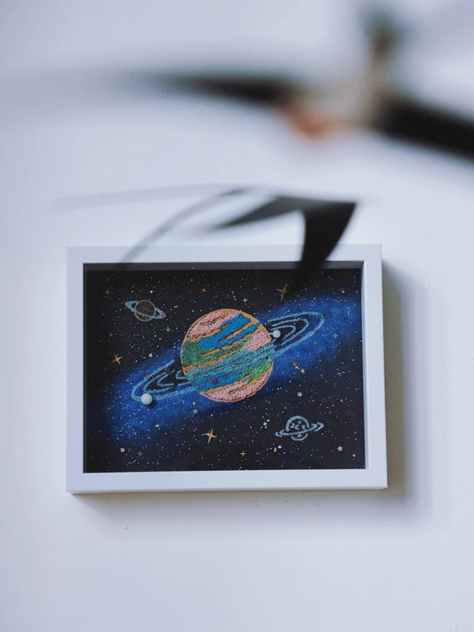 Luminous Asteroid | Glow In The Dark Asteroid | Solar System | Universe Planet Painting | Birthday Gift | Handmade | DIY | Desktop Ornaments | Vortex Universe | 3D Painting