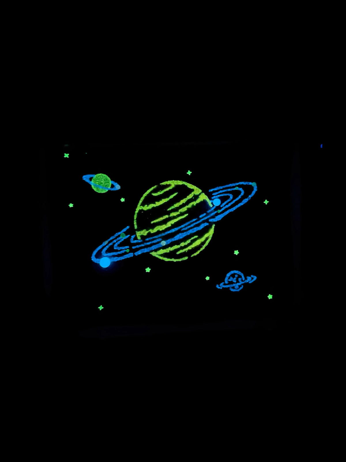 Luminous Asteroid | Glow In The Dark Asteroid | Solar System | Universe Planet Painting | Birthday Gift | Handmade | DIY | Desktop Ornaments | Vortex Universe | 3D Painting
