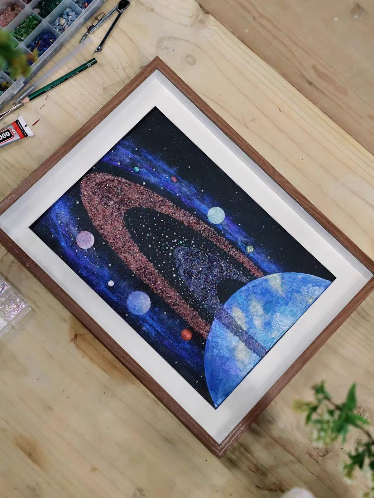 Earth | Solar System | Universe Specimen | DIY | Photo Frame | Decoration Painting | Eight Planets | Solar System | Home Painting | Planet Painting