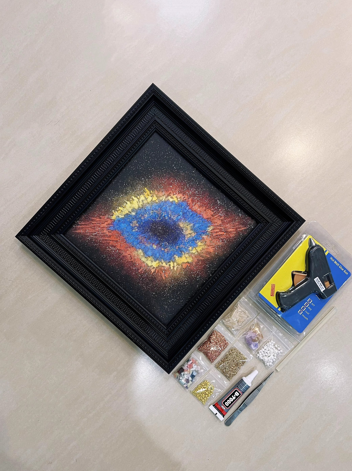God's Eye | Milky Way | Galaxy | Decorative Painting | Living Room Porch Hanging Painting | Home Furnishings | Gift Recommendation | Stone Crystal | Texture Painting | Creativity