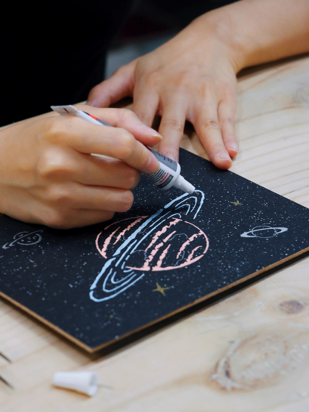Luminous Asteroid | Glow In The Dark Asteroid | Solar System | Universe Planet Painting | Birthday Gift | Handmade | DIY | Desktop Ornaments | Vortex Universe | 3D Painting