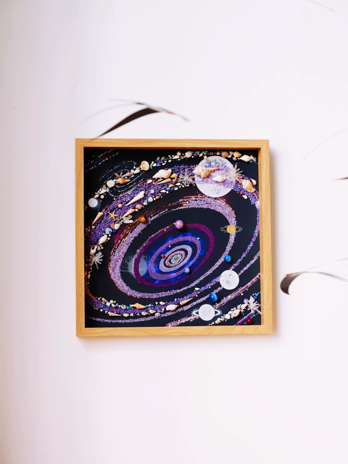 Luminous Purple Colorful Universe| Galaxy | Gift Recommendation | Home Photo Frame  | Hanging Painting | Universe Mineral Painting | Starry Sky | Ornaments