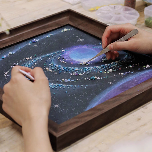 Blue Planet | Blue Vortex | Blue Phosphorus | Galaxy | Original Ore Stone | Replica | Photo Frame | Universe Space | Planet Painting | Crystal Painting | Original Gift | Hanging Painting